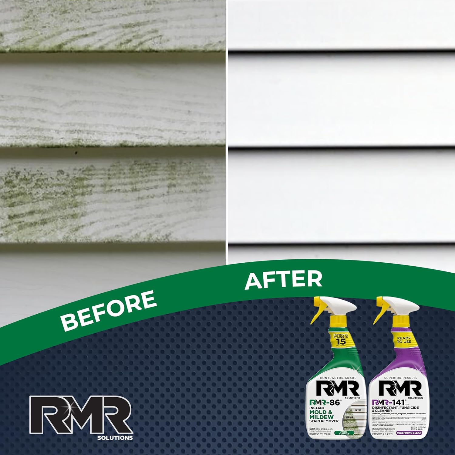 RMR Brands DIY Mold & Stain Remover Bundle, Complete Mold Killer & Mildew Prevention Kit, Disinfectant Spray, Includes 2-32 fluid ounce Bottles