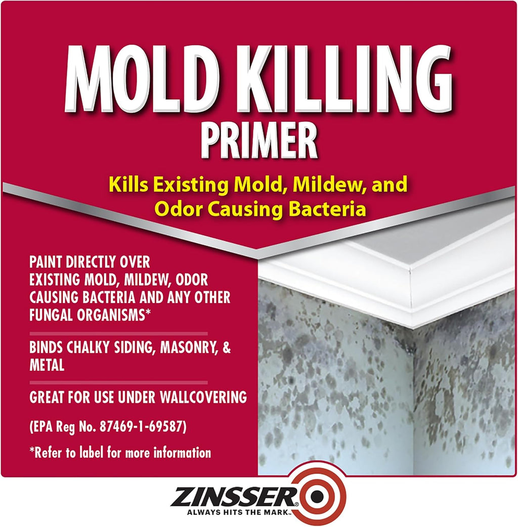 qt Zinsser 276087 White Zinsser, Mold Killing Primer Water-Based Mold Killing Primer